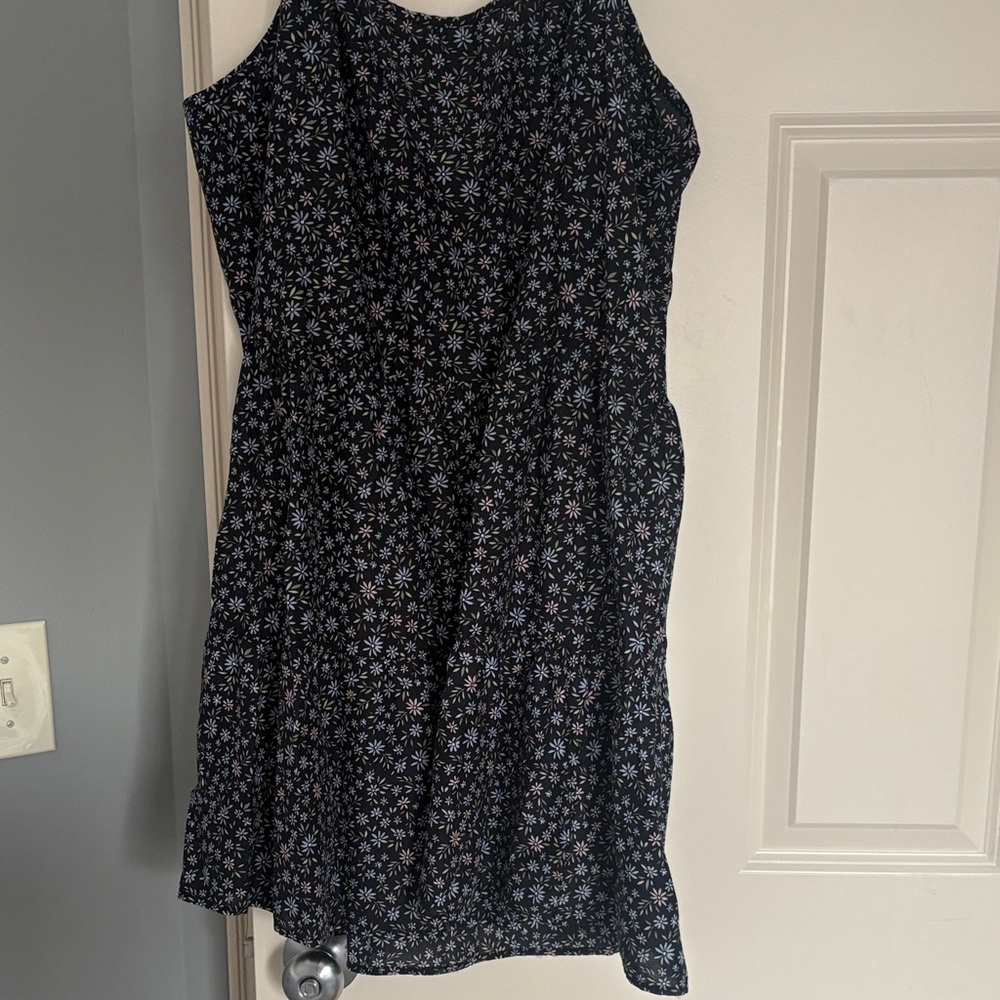 Floral Black Dress
